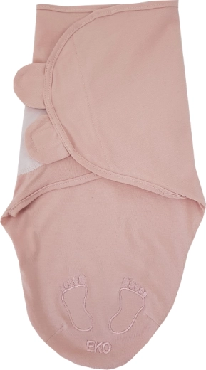 EKO bawełniany otulacz „ślimak” powder pink (5–10 kg)