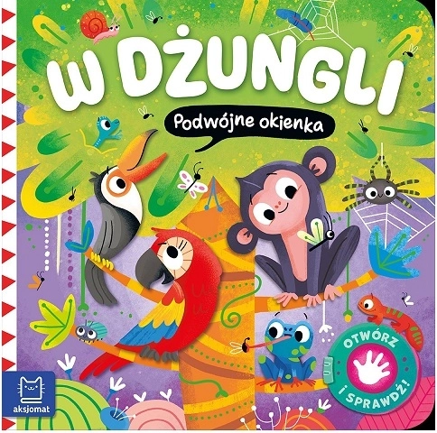 W dżungli: Podwójne okienka – Otwórz i sprawdź! interaktywna książeczka z okienkami