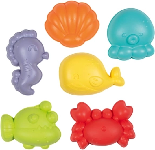 Zestaw foremek do piasku z bioplastu 6 szt. GOKI