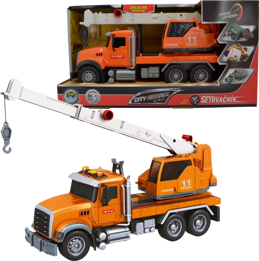 Miejskie ciężarowe auto z dźwigiem 1:14 z dźwiękami i światłami
