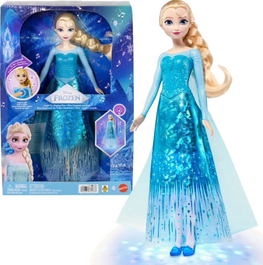 Mattel Disney Frozen śpiewająca lalka Elsa z magicznymi światełkami 30 cm