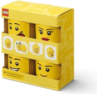 LEGO mini głowa do przechowywania multipack 4 szt.