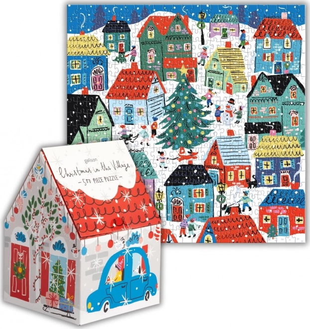 Kwadratowe puzzle Święta na wsi 500 elementów