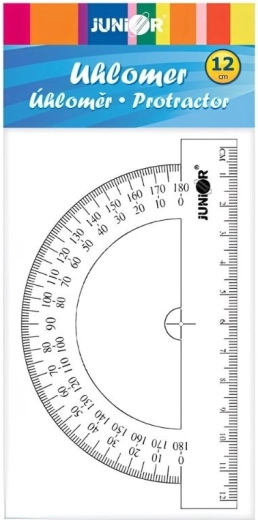 Przezroczysty kątomierz 12 cm