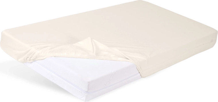 Babymatex prześcieradło jersey z gumką do łóżeczka 60 × 120 cm ecru (kość słoniowa)