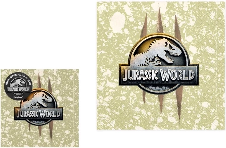 Papierowe serwetki Jurassic World 33 × 33 cm, 20 szt.