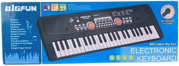 Dziecięcy keyboard muzyczny Madej z mikrofonem