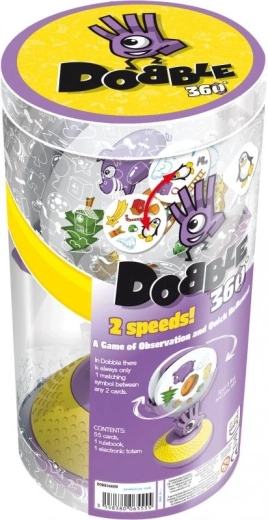Asmodee Dobble 360 – gra spostrzegawczości z obrotową wieżą