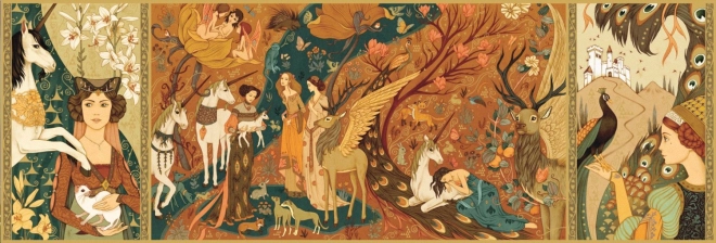 Panoramiczne puzzle Ogród jednorożców