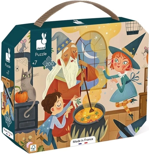 JANOD Puzzle w walizeczce Magiczna szkoła magii 200 elementów