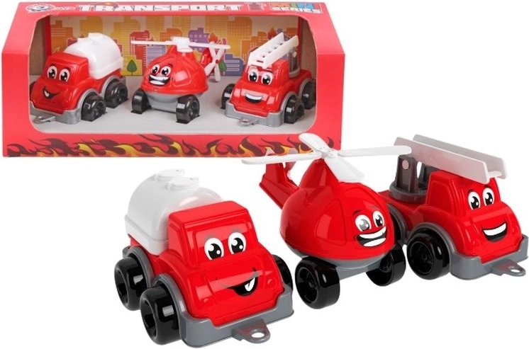 TechnoK mini pojazdy straży pożarnej – zestaw autek