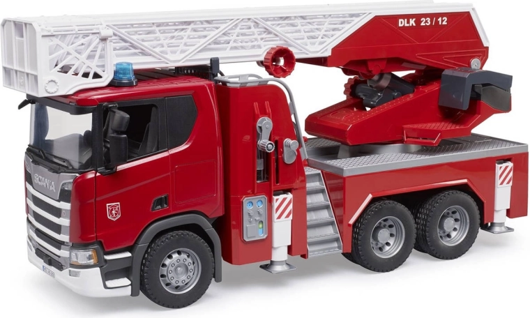 Wóz strażacki Bruder Scania z obrotową drabiną