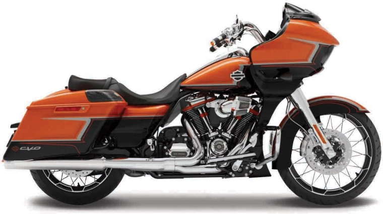 Maisto Harley-Davidson 2022 CVO Road Glide pomarańczowo-metaliczny czarny 1:18