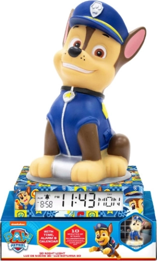 Nocna lampka z budzikiem i kalendarzem PAW PATROL – figurka 3D