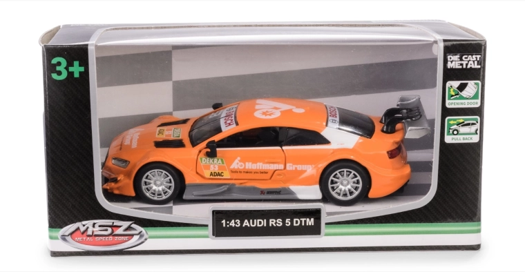 Metalowy model auta Audi RS 5 DTM 1:43 z otwieranymi drzwiami