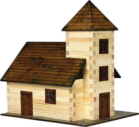 Walachia Drewniany model do sklejania kościoła