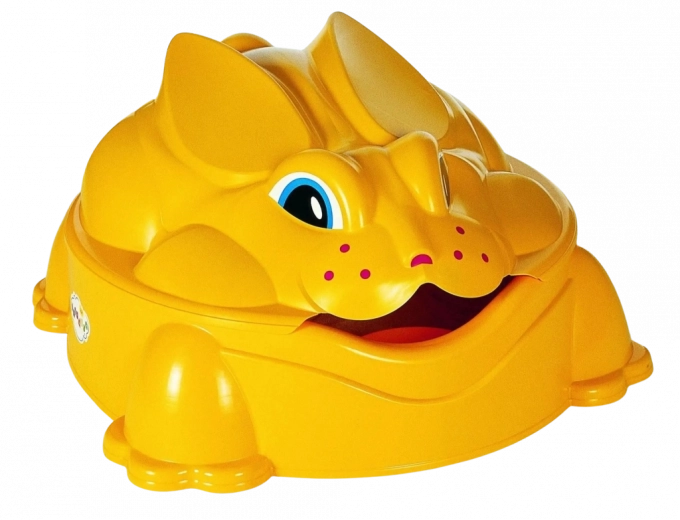 Piaskownica Królik żółta z pokrywą