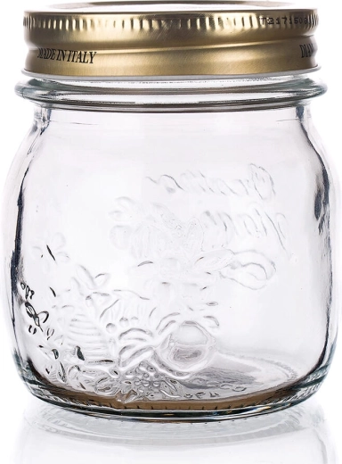 Słoik Quattro Stagioni 0,25 l ze szklanym korpusem i metalową pokrywką