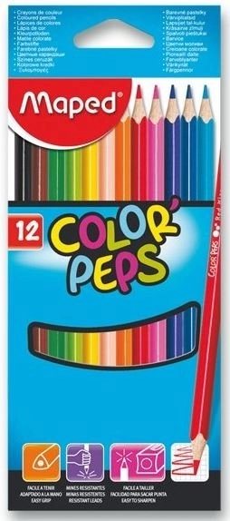 Trójkątne kredki MAPED Color'Peps 12 szt.