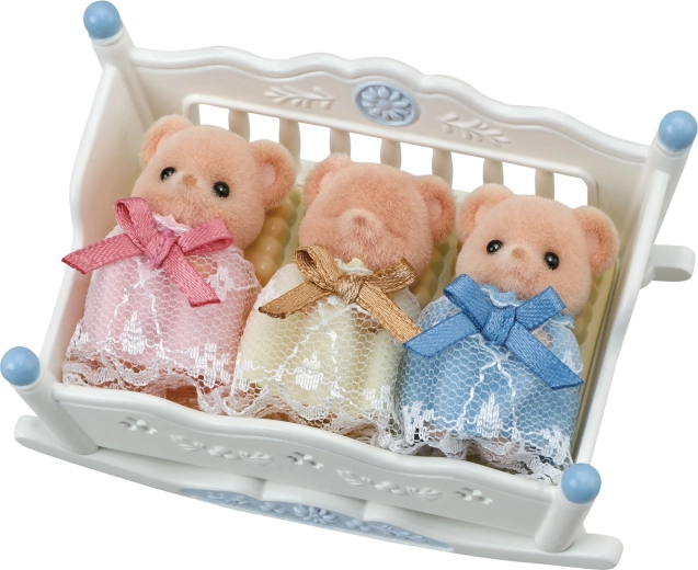 Sylvanian Families trojaczki misie ciasteczkowe w kołysce