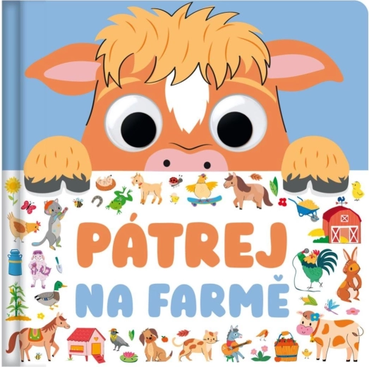 Książeczka Szukaj na farmie z ruchomymi oczami 20 × 20 cm