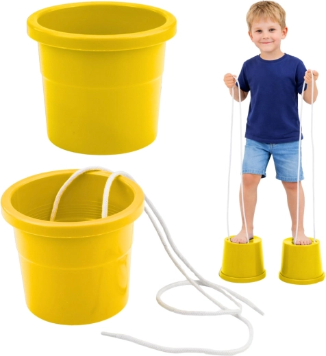 Chodaki kubełkowe do treningu równowagi, żółte, 2 szt.