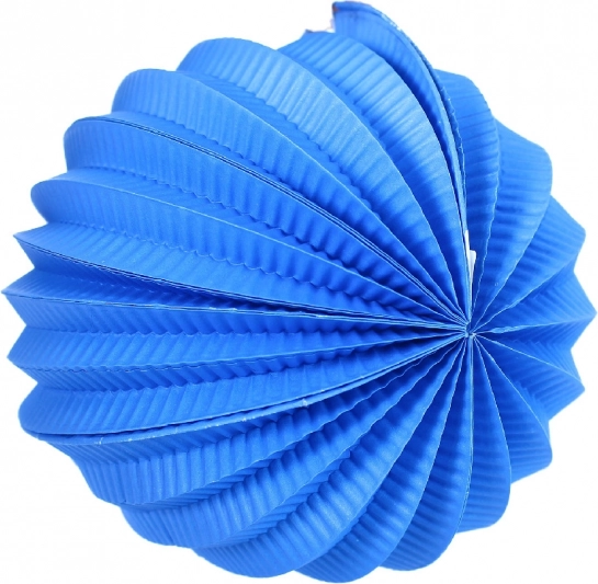 Papierowy lampion kula niebieski 20 cm