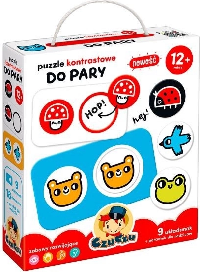 CzuCzu puzzle w pary – kontrastowe obrazki dla maluchów