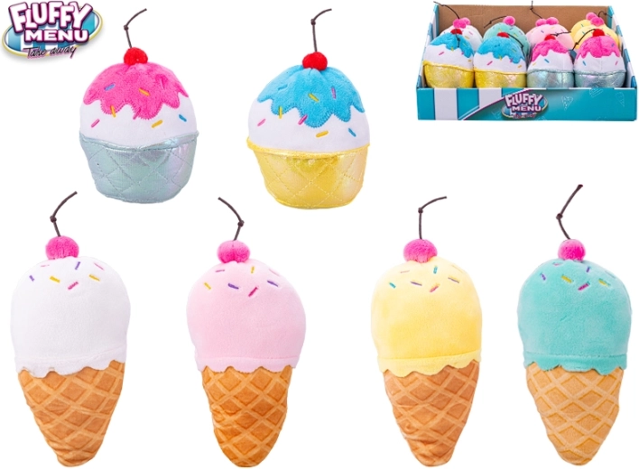 Fluffy Menu pluszowe zabawki lody i cupcake