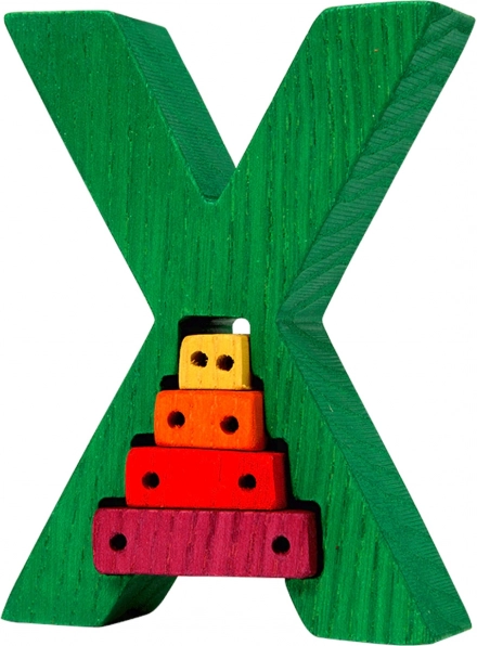 Puzzle wkładane Fauna Alfabet litera X ksylofon