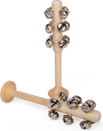 Bigjigs Toys naturalna grzechotka z dzwoneczkami