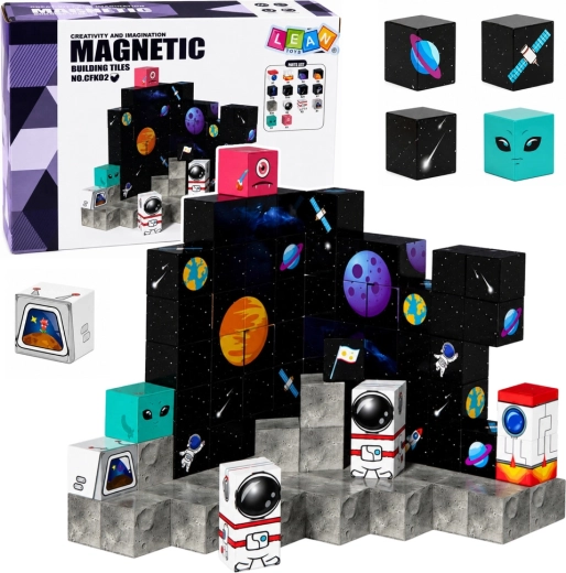 Magnetyczne klocki konstrukcyjne kosmos 3D 100 elementów
