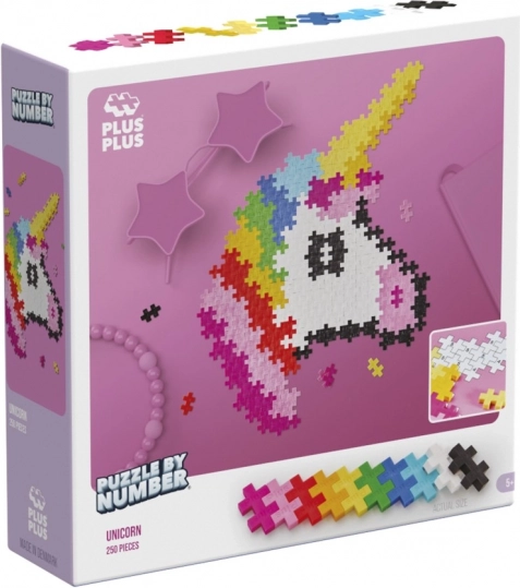 Plus Plus Puzzle według cyfr - Jednorożec 250 szt.