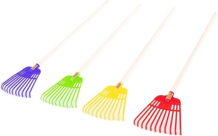 Dziecięce grabki z drewnianą rączką