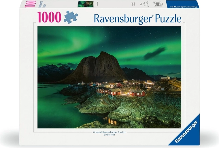 Puzzle Ravensburger – zorza polarna nad Hamnøy, 1000 elementów