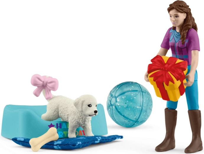 Schleich Pocket Set: urodzinowa zabawa z Lisą i szczeniaczkiem