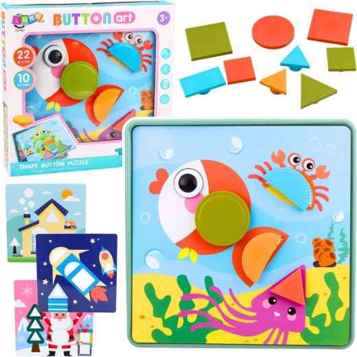 Kreatywna geometryczna układanka – edukacyjna mozaika dla dzieci (35 elementów)