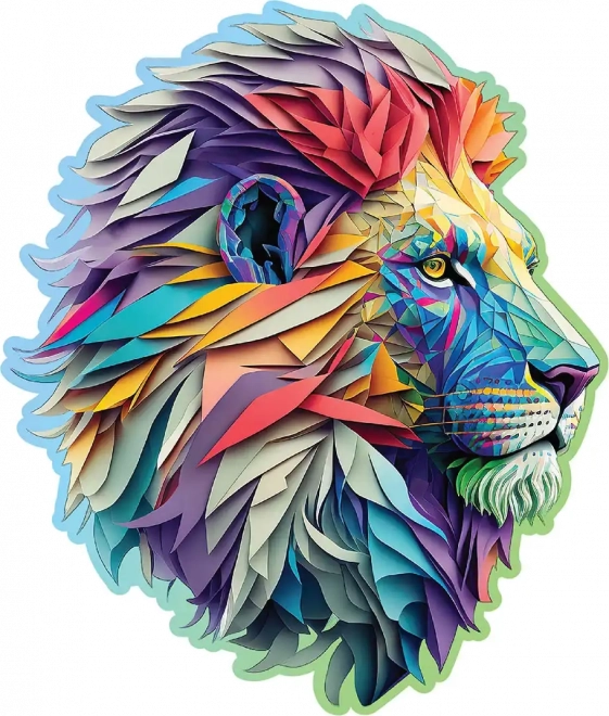 Drewniane puzzle Nowoczesny lew 250 elementów WOODEN CITY