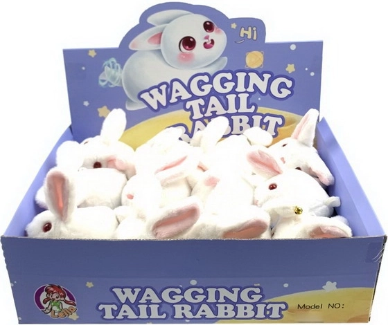 Zakręcany królik machający ogonem 14 cm