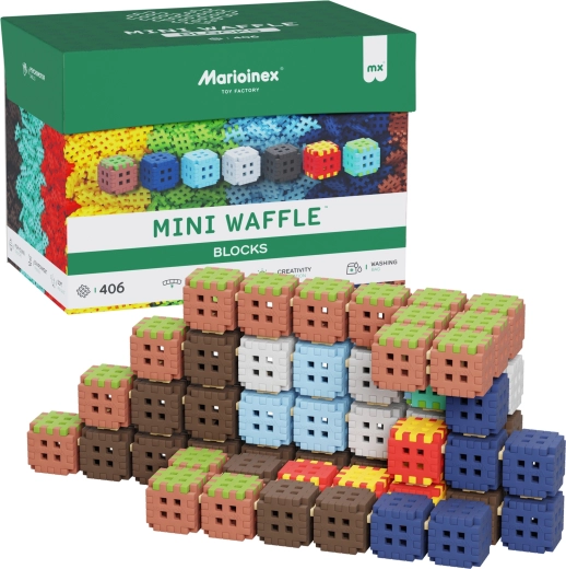 Klocki Mini Waffle Blocks 406 elementów Marioinex