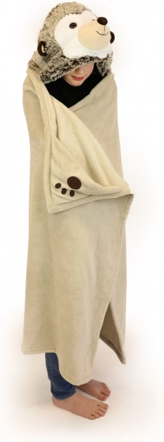 Ciepły koc z kapturem jeż Cozy Noxxiez