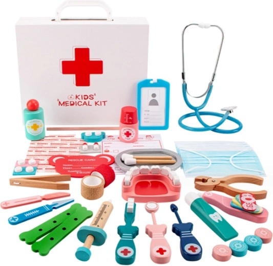 drewniany zestaw mały doktor