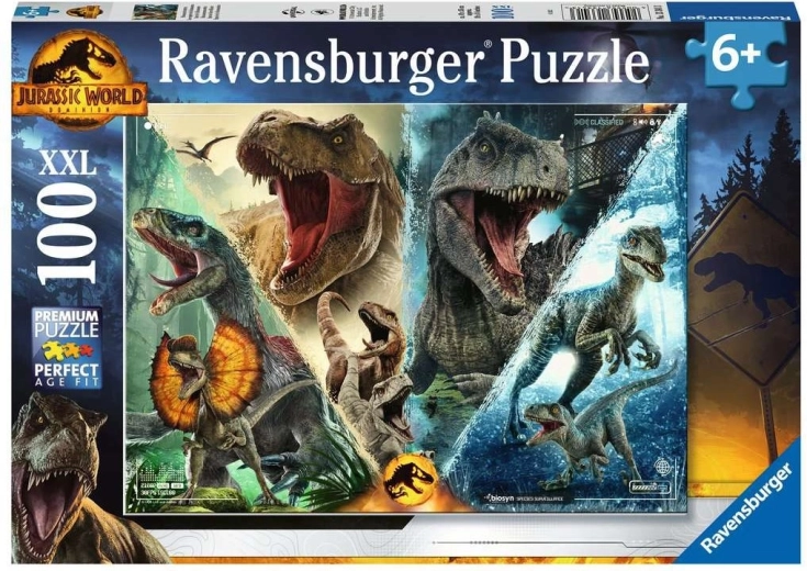 Puzzle Ravensburger Jurassic World: Dominion – monitoring gatunków XXL 100 elementów