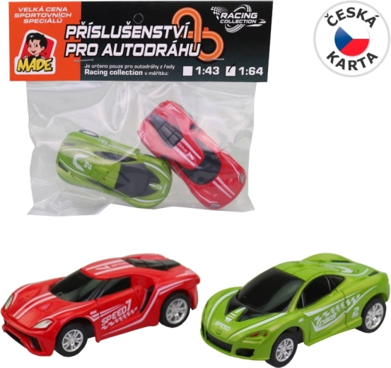 Samochodziki zapasowe do toru wyścigowego Racing collection 1:64 – 2 szt.