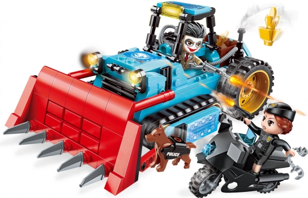 Klocki Qman Police Battle Force buldożer