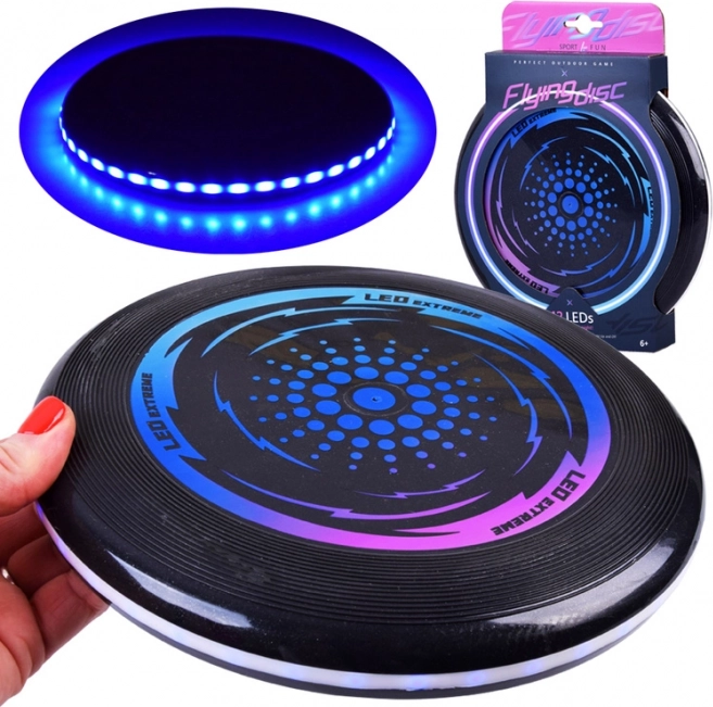 Świecący frisbee LED 23 cm do nocnej zabawy