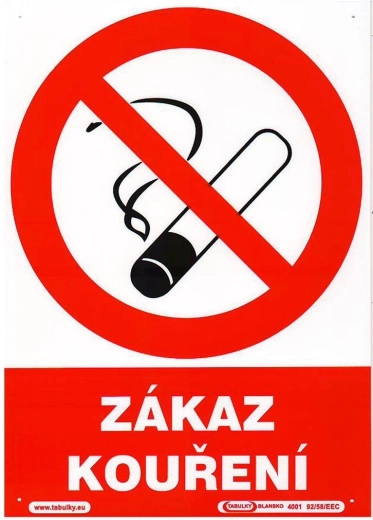 Tabliczka Zakaz palenia A4 plastik 210 × 297 mm