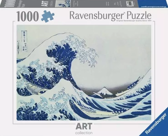 Puzzle Ravensburger Art Collection: Wielka fala u wybrzeży Kanagawy 1000 elementów