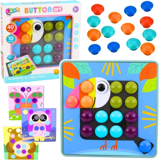 Kreatywna mozaika z grzybkami – edukacyjna układanka dla dzieci