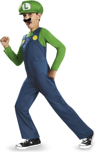 Dziecięcy kostium Luigi (Super Mario) 7–8 lat